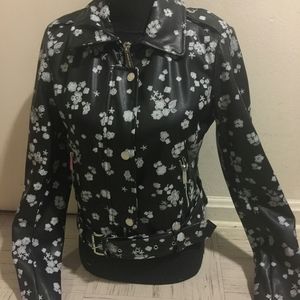 Michael Kors Sunflower Black moto Jacket